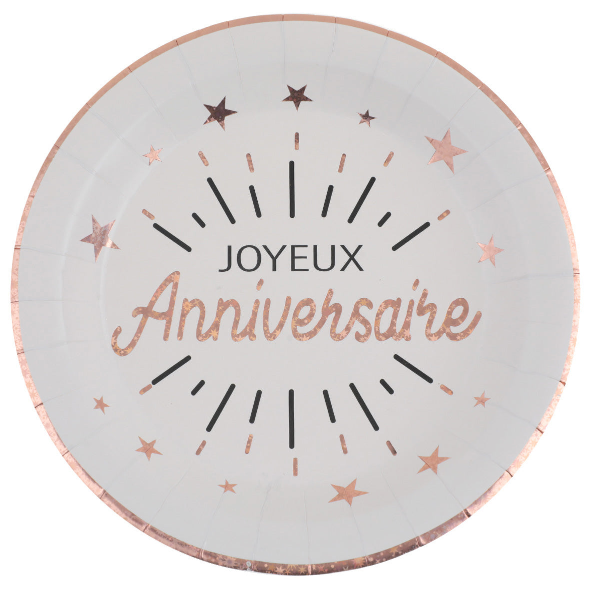  Assiette Anniversaire Etincelant Rose gold