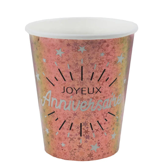  Gobelet Anniversaire Etincelant Rose gold