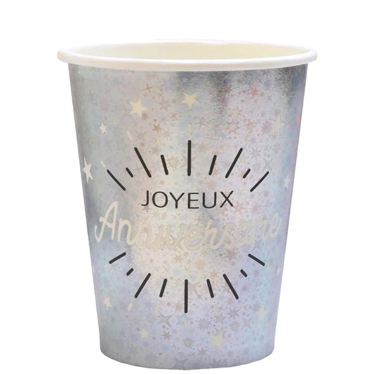  Gobelet Anniversaire Etincelant Argent