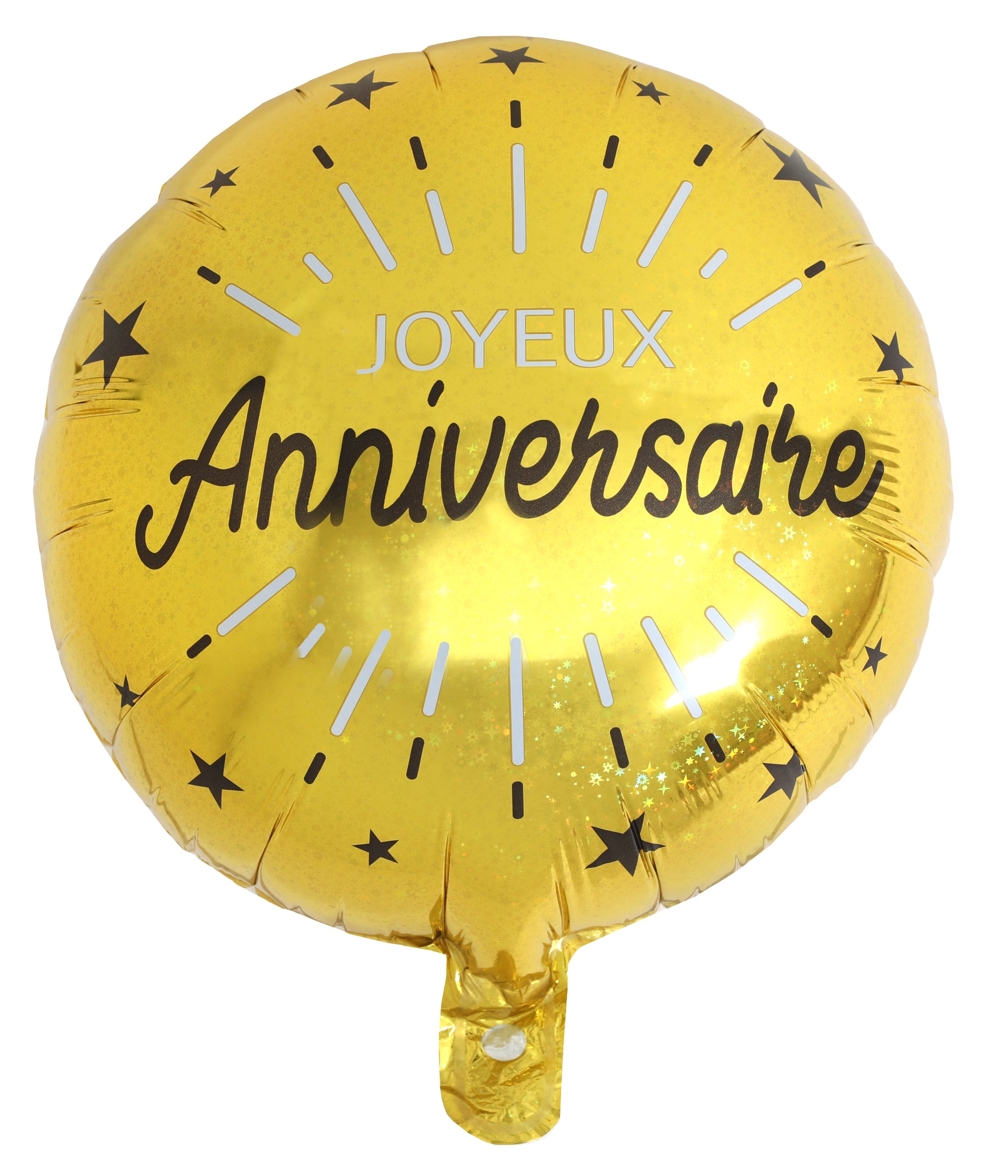  Ballon Alu Anniversaire Etincelant Or