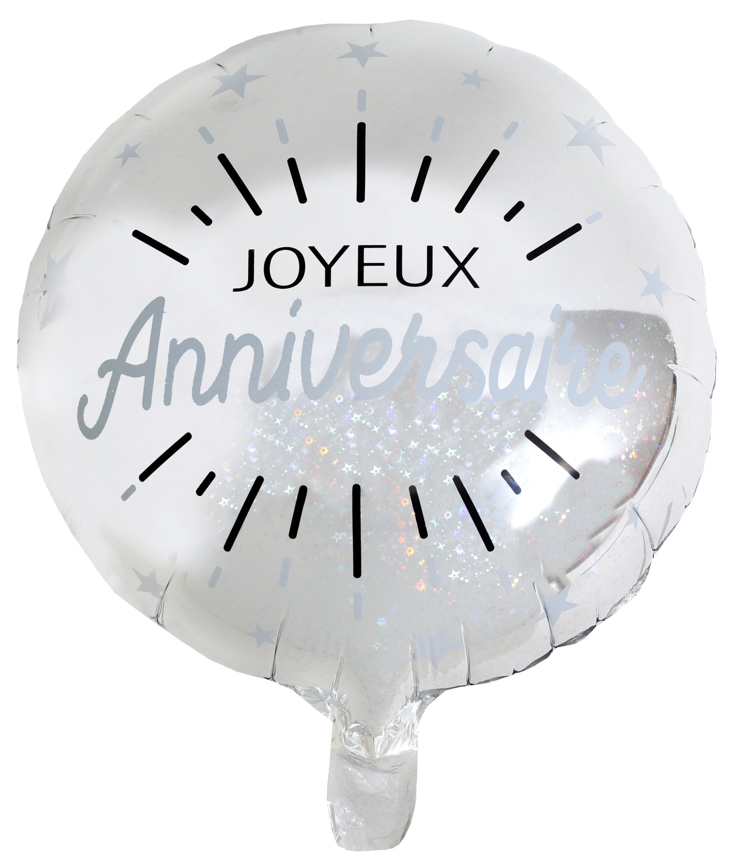  Ballon Alu Anniversaire Etincelant Argent