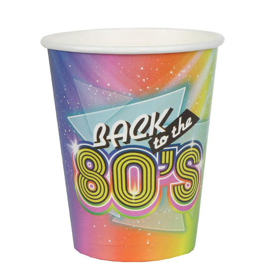 10 Gobelets en Carton 27cl - 80's Multicolore