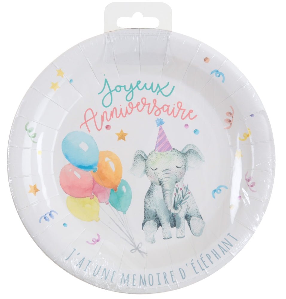 Assiette Zoo party Multicolore