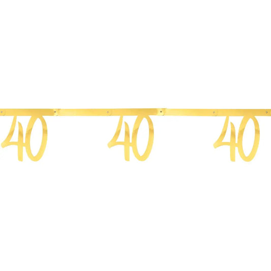 Guirlande - Etincelant Or - 40 Ans