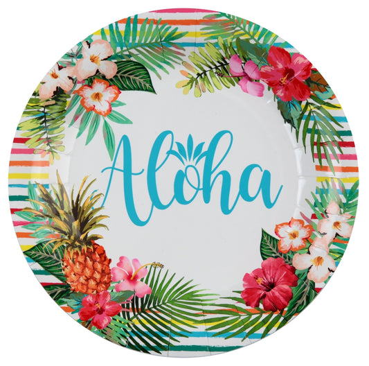 Assiette Aloha Multicolore Ø 22.5 cm Sachet de 10 pièces