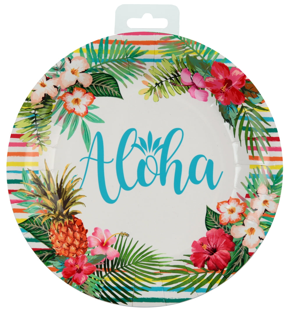 Assiette Aloha Multicolore Ø 22.5 cm Sachet de 10 pièces