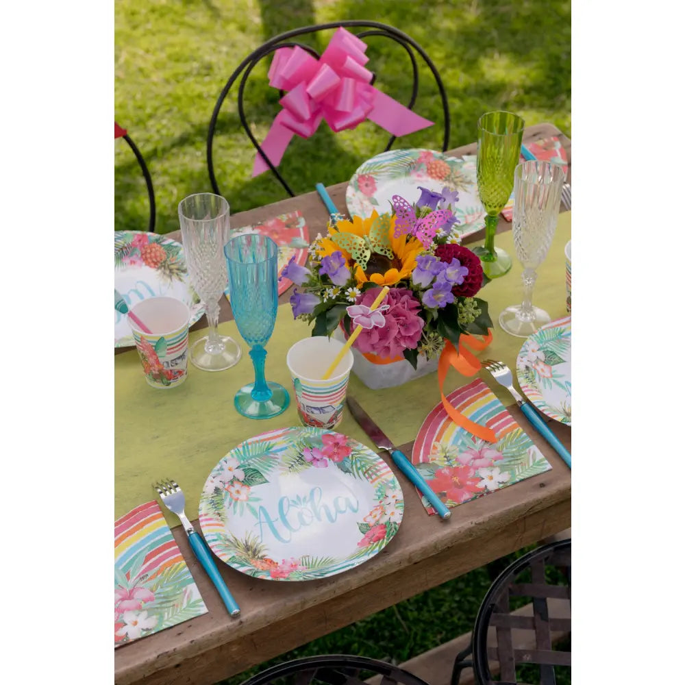 20 Serviettes en Papier 32cm - Aloha Multicolore