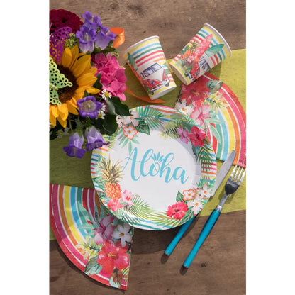 20 Serviettes en Papier 32cm - Aloha Multicolore