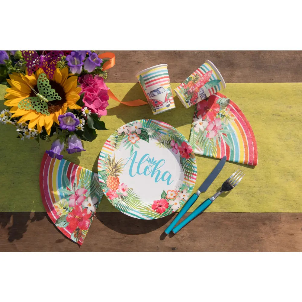 20 Serviettes en Papier 32cm - Aloha Multicolore