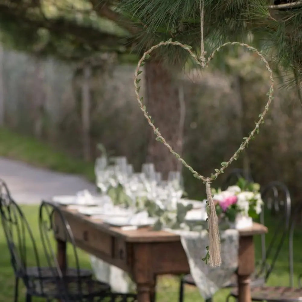 Suspension Cœur "Naturel" - 30 x 77 cm