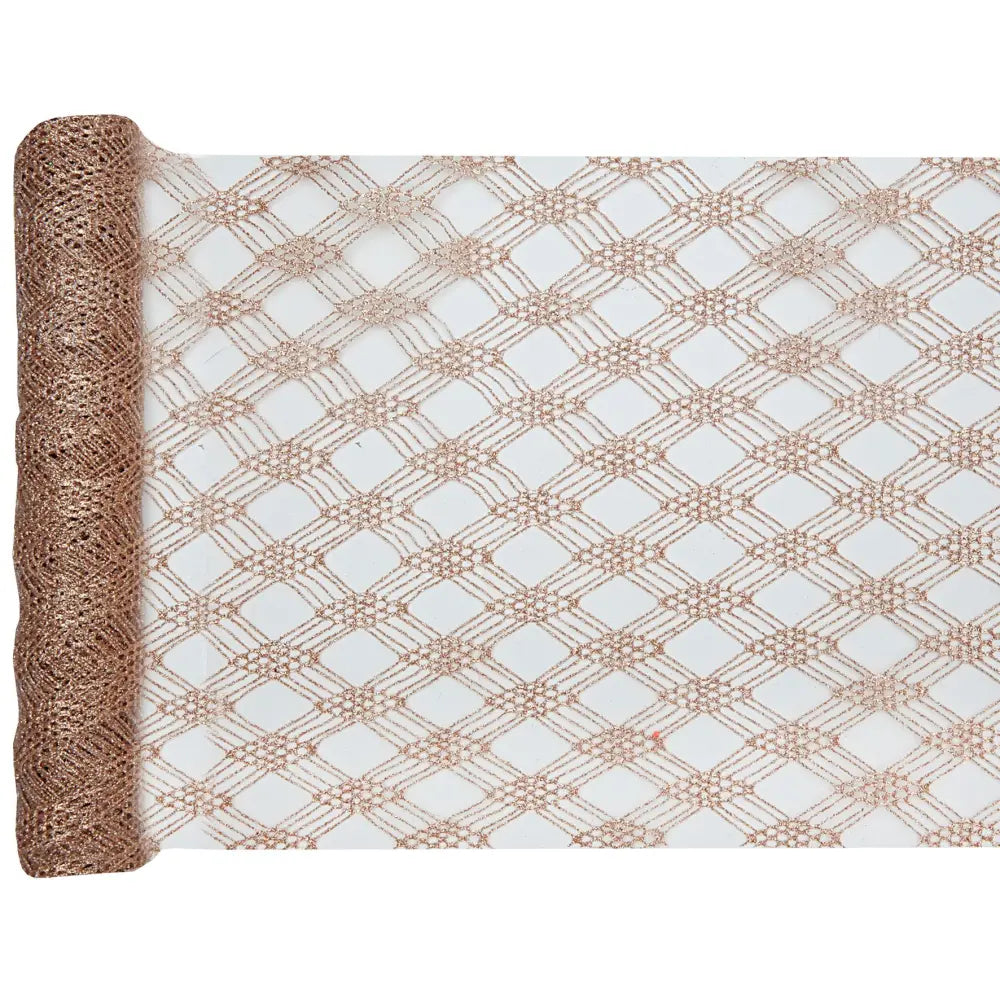 Chemin de table 28cmx3m - Lurex Rose Gold