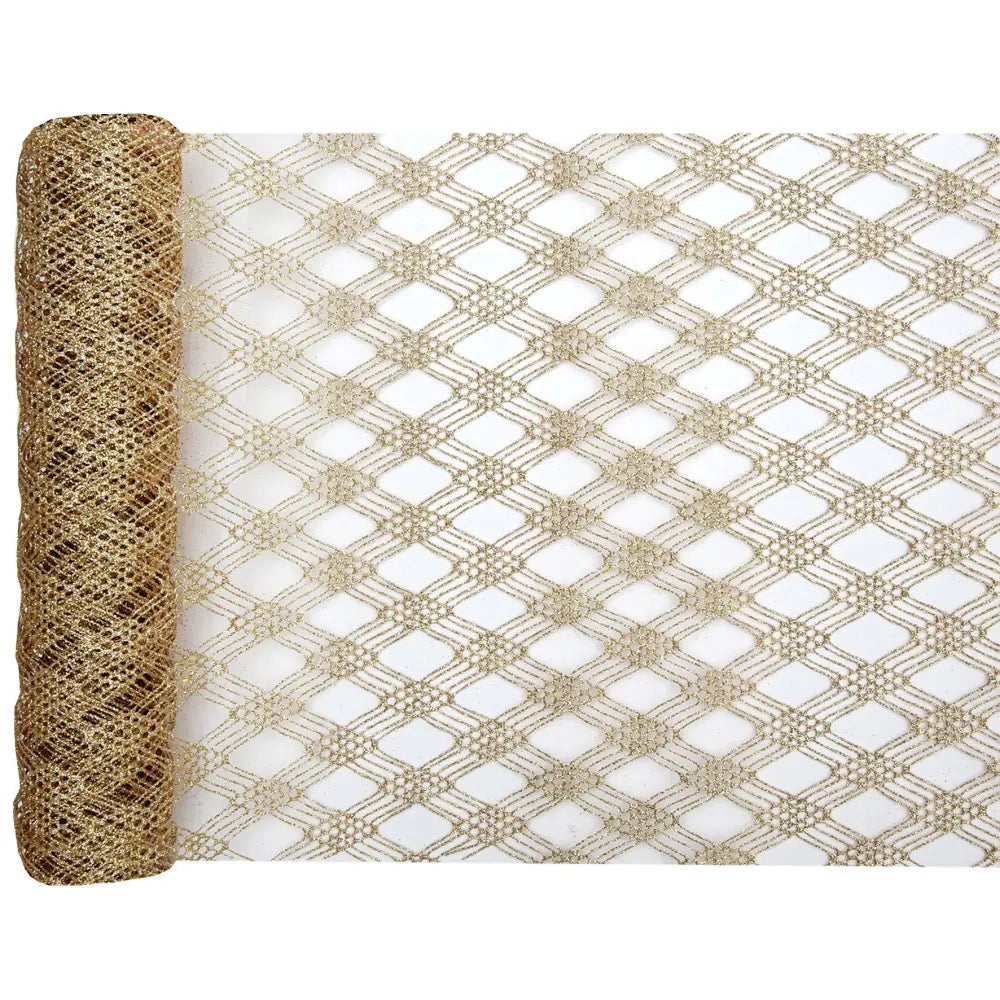 Chemin de table 28cmx3m - Lurex Or