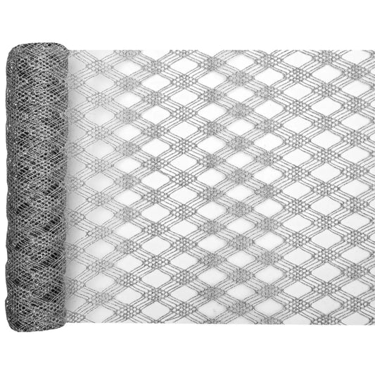 Chemin de Table 28 cm x 3 m - Lurex Argent