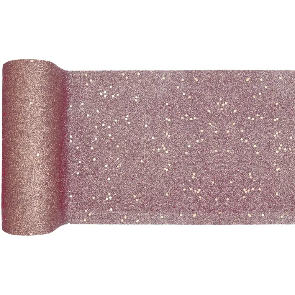 Chemin de table 18cmx5m - Paillettes Rose Gold