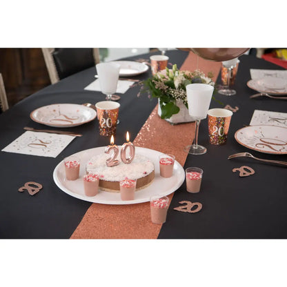Chemin de table 18cmx5m - Paillettes Rose Gold