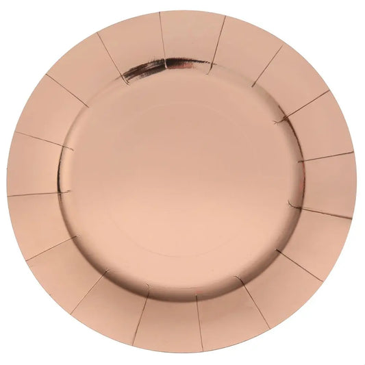 10 Sous-Assiettes Brillantes - Rose Gold - Ø 33 cm