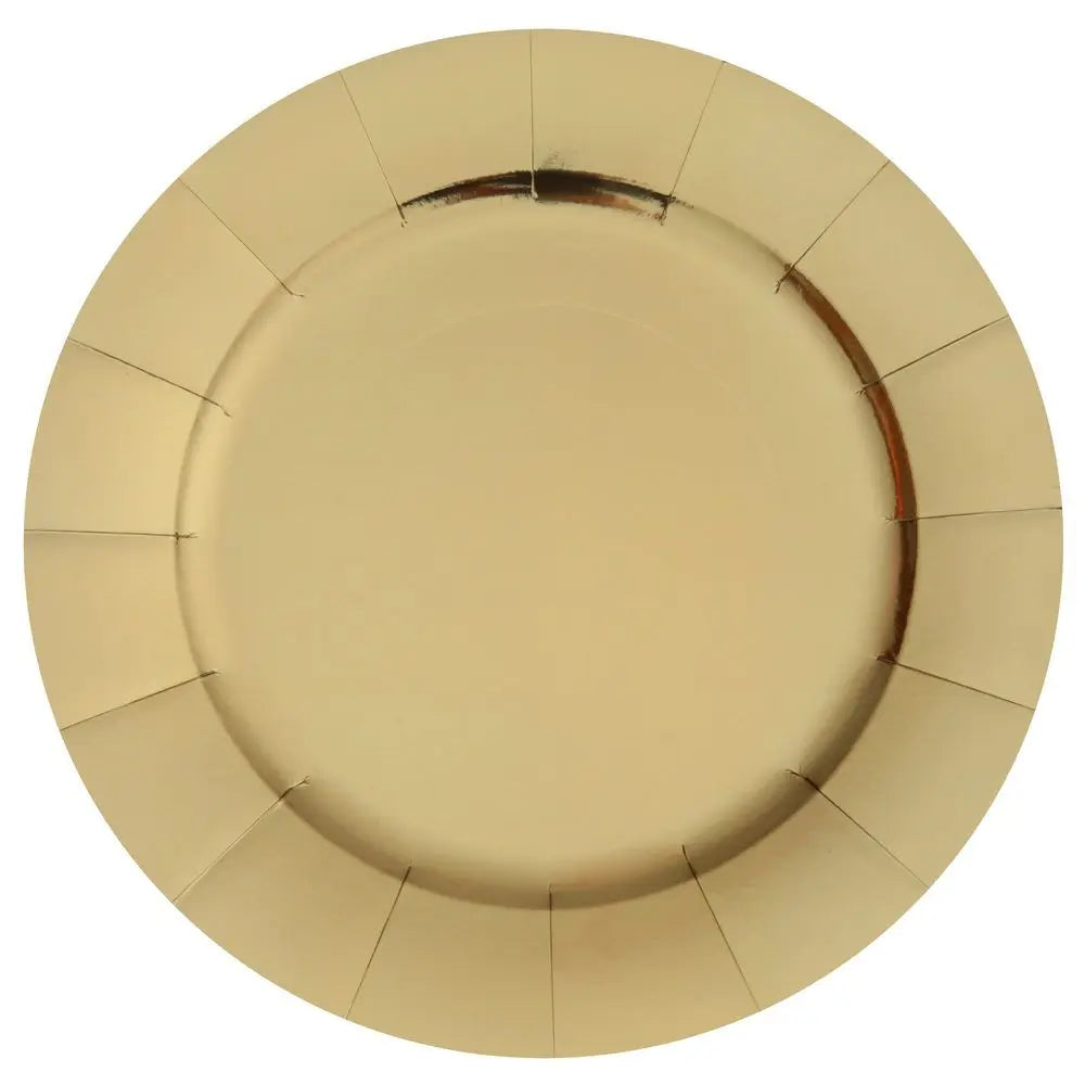10 Sous-Assiettes Brillantes - Or - Ø 33 cm