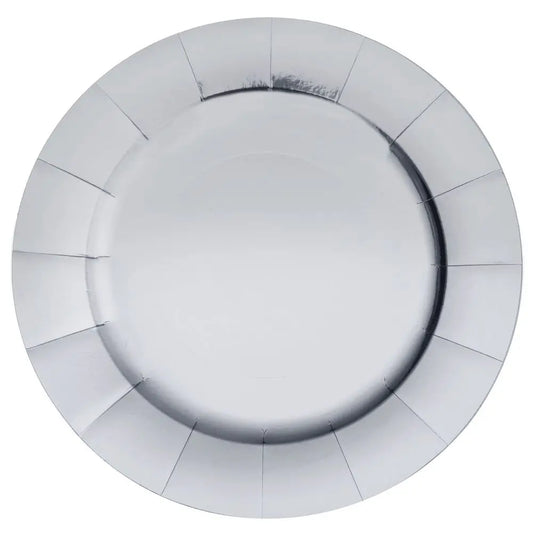 10 Sous-Assiettes Brillantes - Argent - Ø 33 cm