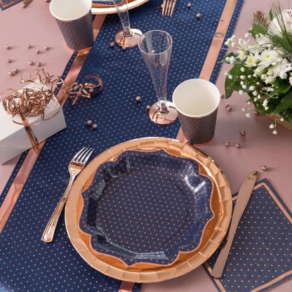 10 Assiettes Brillantes - Rose Gold - Ø 26 cm