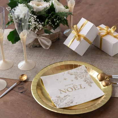 10 Assiettes Brillantes - Or - Ø 26 cm