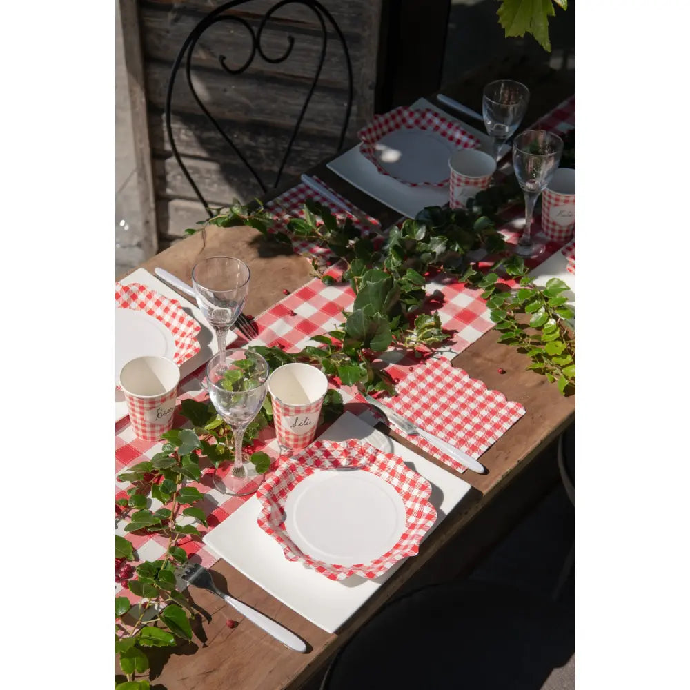 10 Assiettes en Carton 21cm - ''A la Campagne''