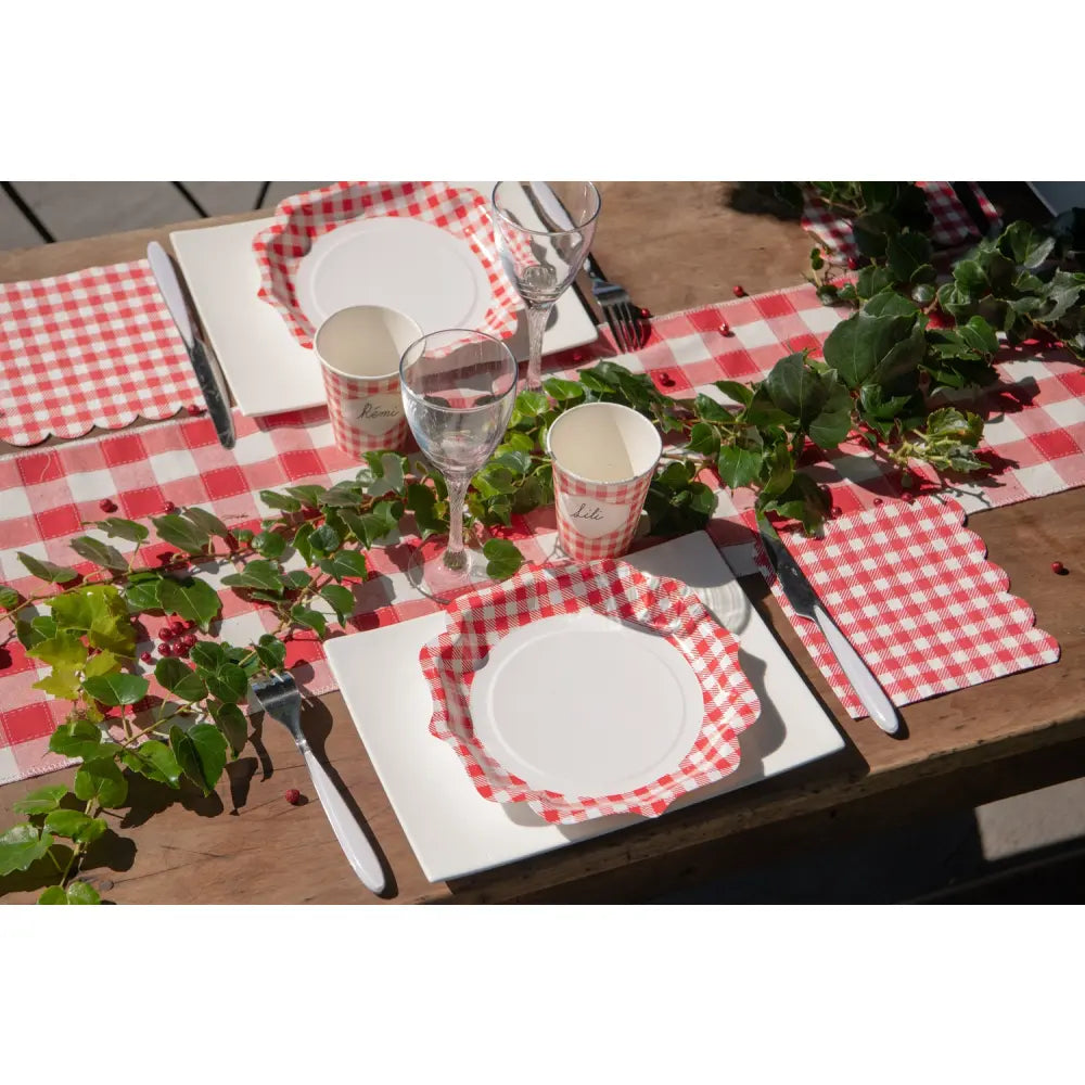 10 Assiettes en Carton 21cm - ''A la Campagne''