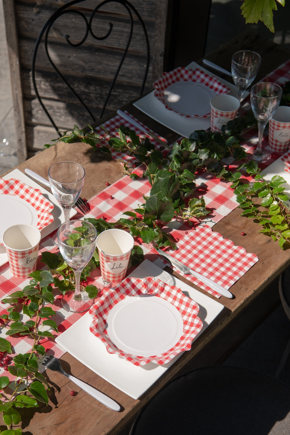 Assiette A la campagne Rouge