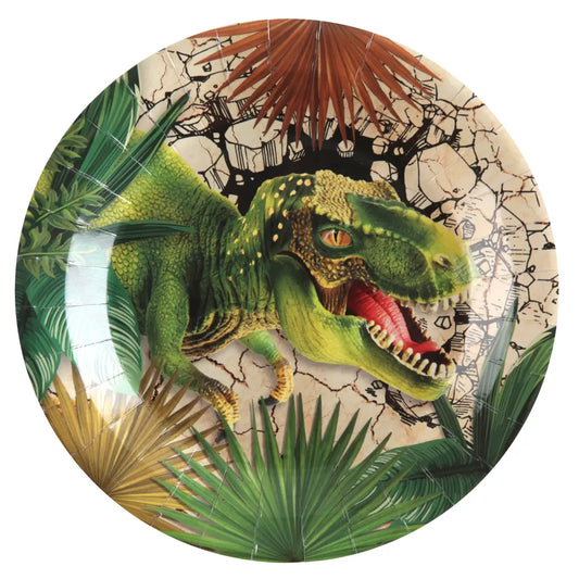 Assiette Dinosaure Multicolore 