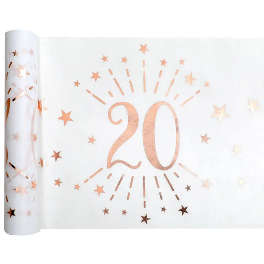 Chemin de Table - Etincelant Rose Gold - 20 Ans