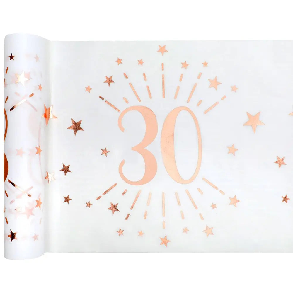 Chemin de Table - Etincelant Rose Gold - 30 Ans