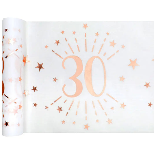 Chemin de Table - Etincelant Rose Gold - 30 Ans