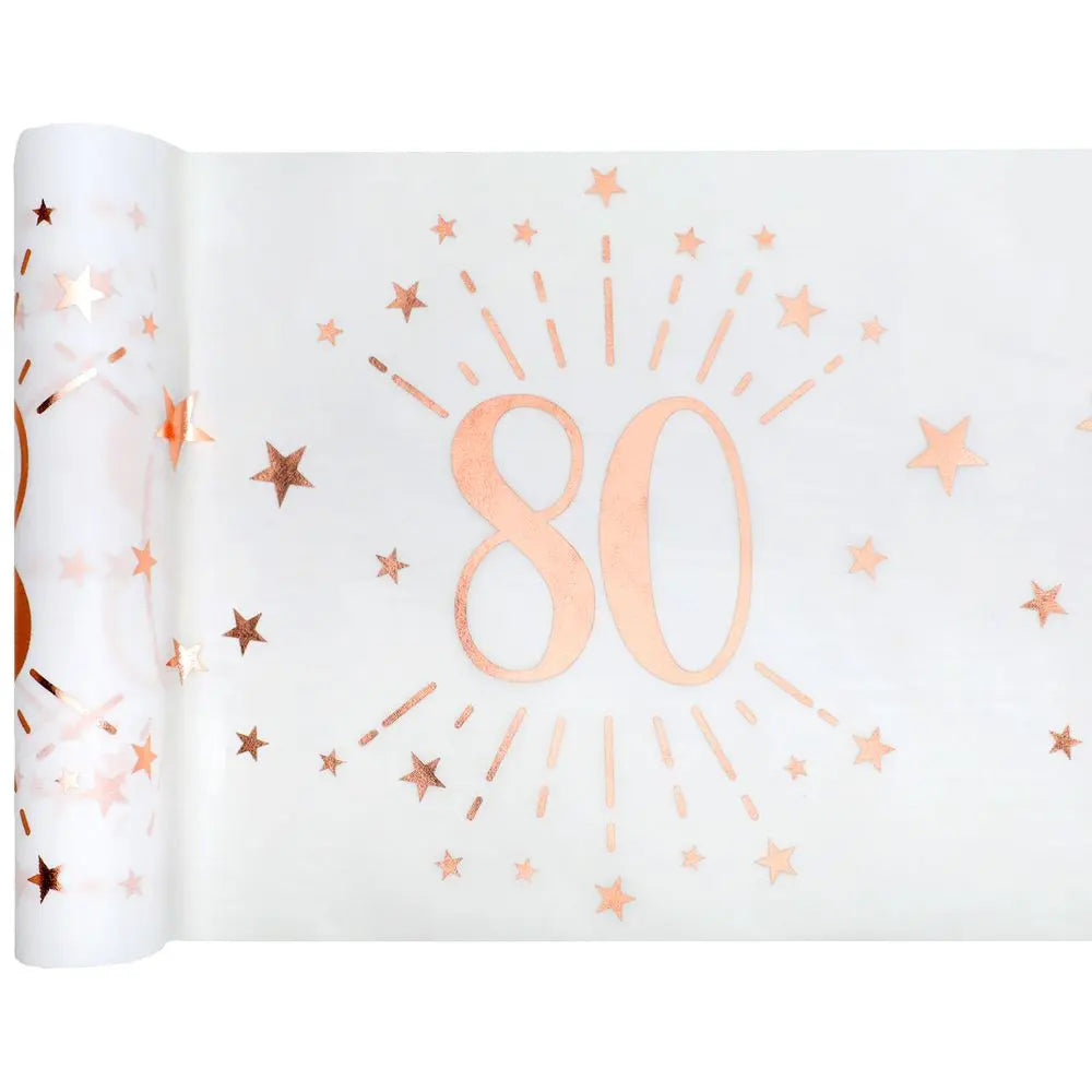 Chemin de Table - Etincelant Rose Gold - 80 Ans