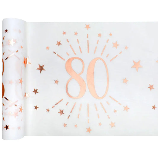 Chemin de Table - Etincelant Rose Gold - 80 Ans