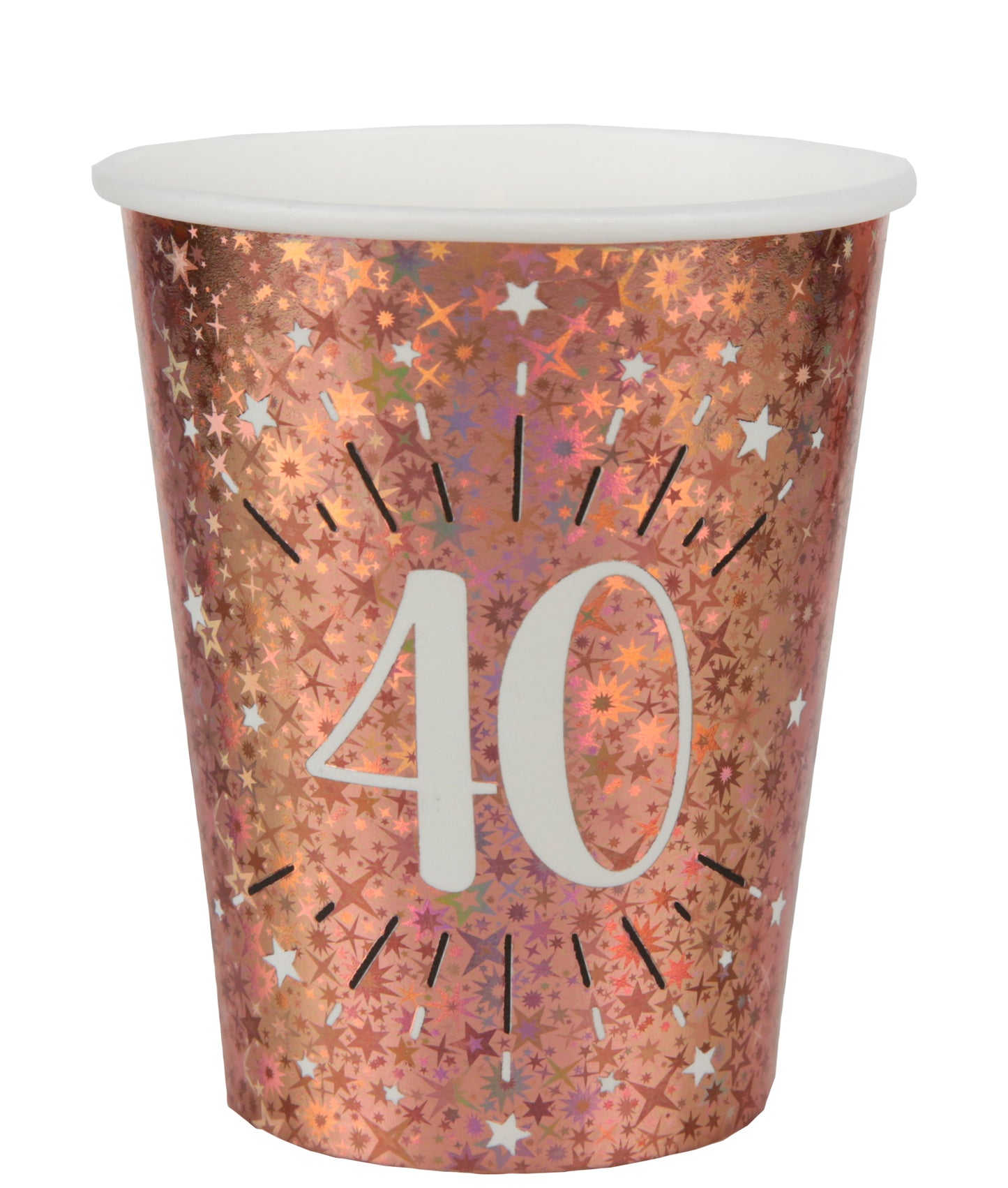  Gobelet Âge étincelant rose gold 40 ans