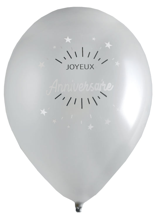  Ballon Anniversaire Etincelant Argent