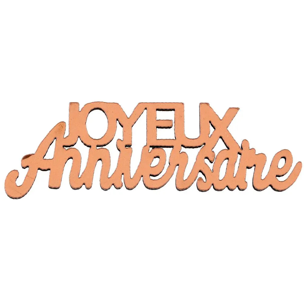  10 Décos à parsemer - Joyeux Anniversaire Métal Rose Gold
