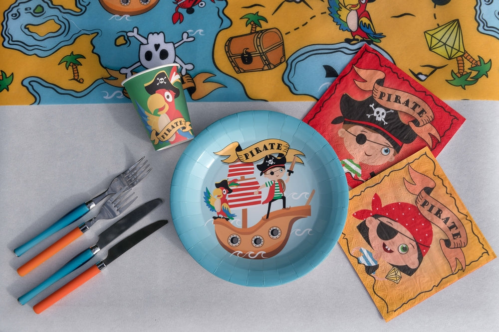 Assiette Pirate Multicolore Ø 22.5 cm Sachet de 10 pièces