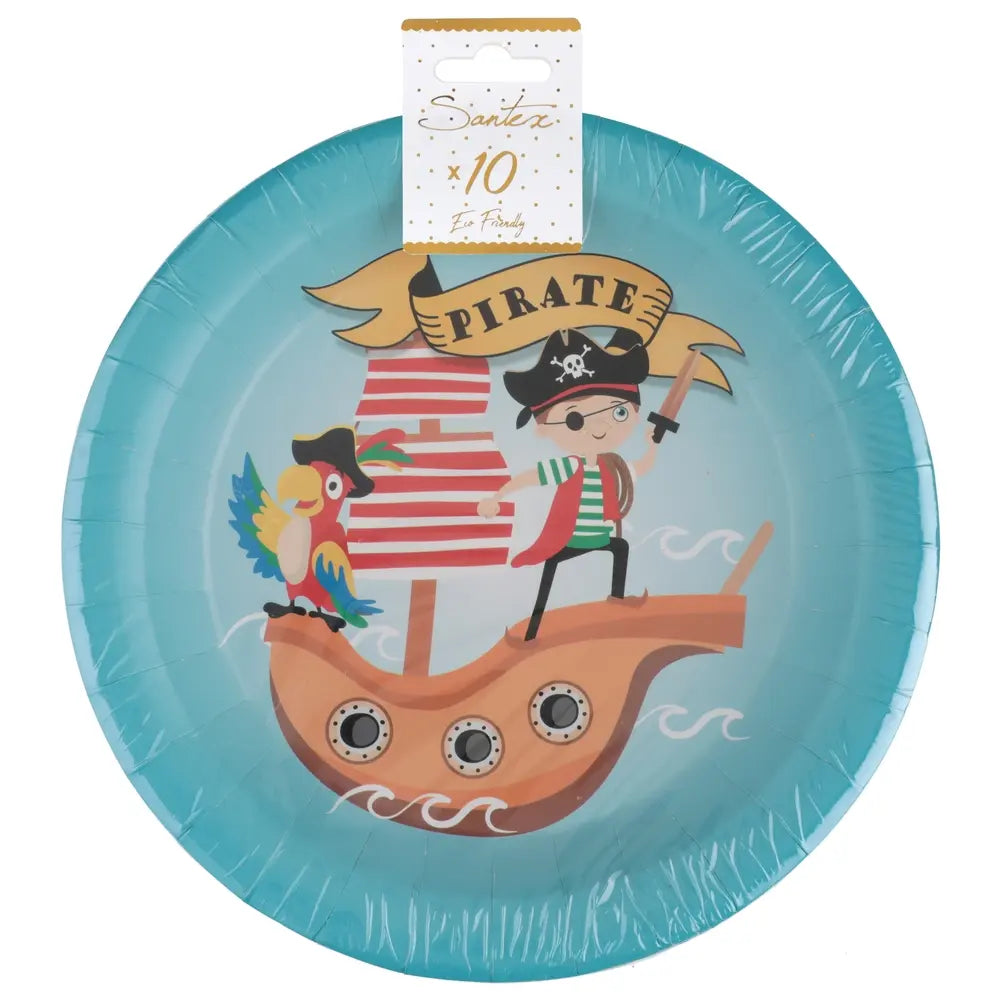 Assiette Pirate Multicolore Ø 22.5 cm Sachet de 10 pièces