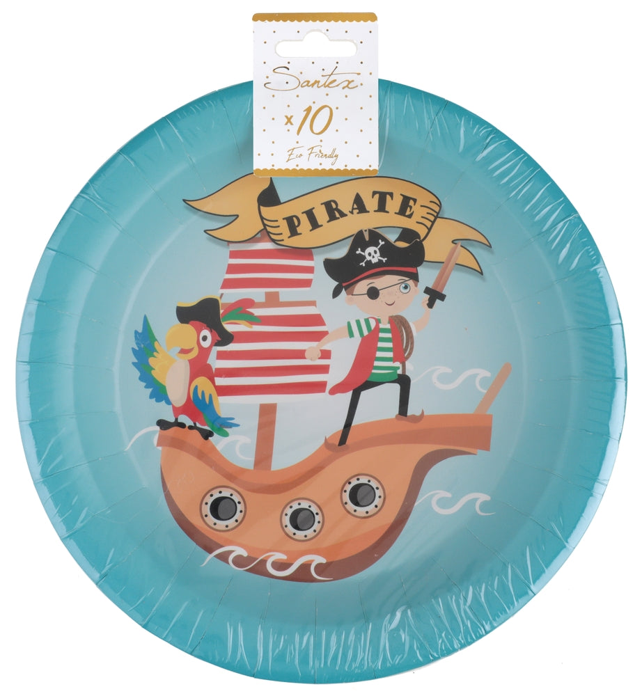 Assiette Pirate Multicolore Ø 22.5 cm Sachet de 10 pièces