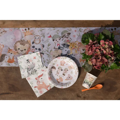 10 Assiettes en Carton D23cm - Explorateur Multicolore