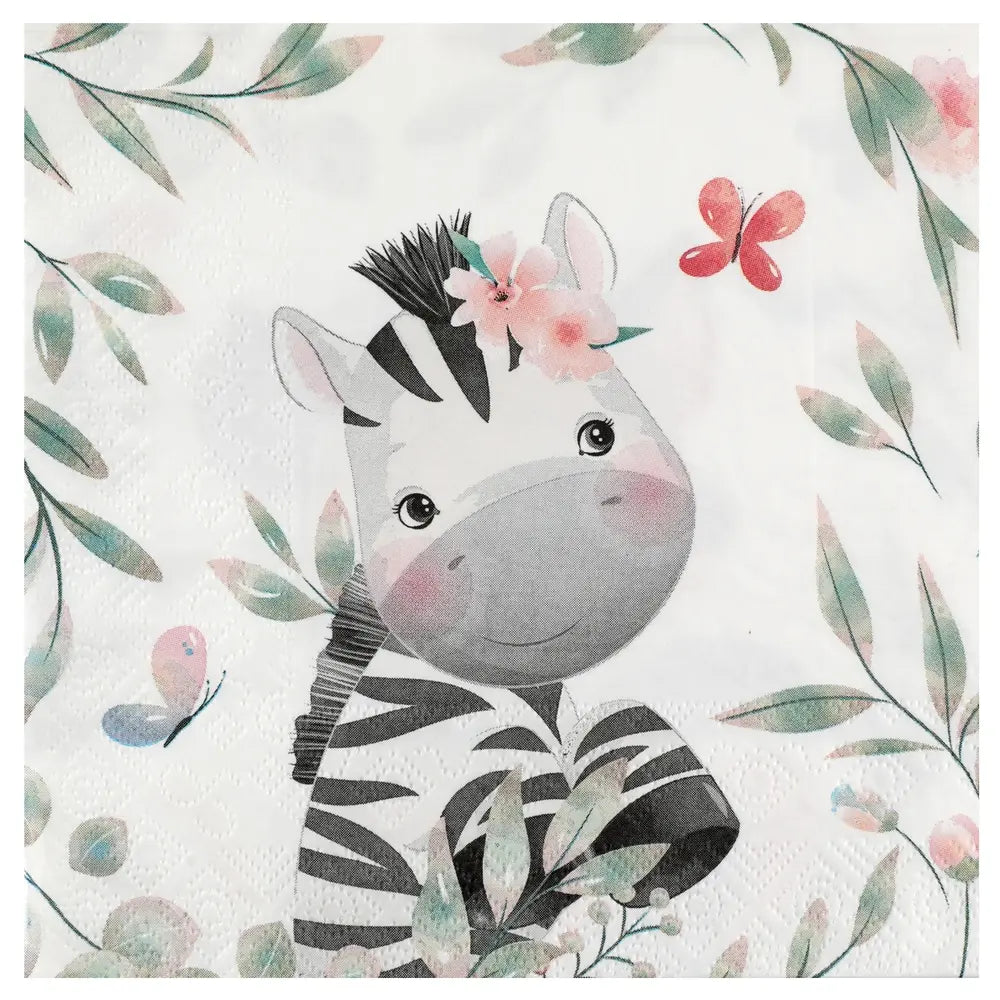 20 Serviettes en Papier 33x33cm - Explorateur Multicolore