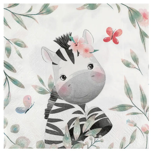 20 Serviettes en Papier 33x33cm - Explorateur Multicolore