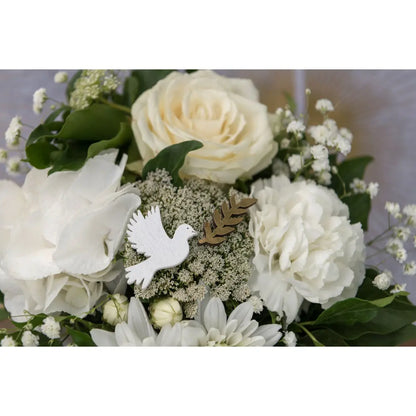 10 Décos à parsemer Cérémonie Or / blanc - 1 x 4 & 3.5 x 4 cm