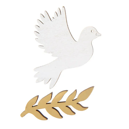 10 Décos à parsemer Cérémonie Or / blanc - 1 x 4 & 3.5 x 4 cm