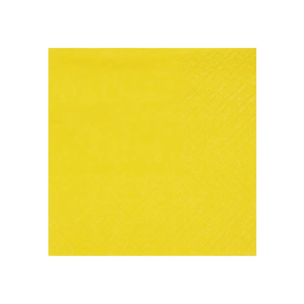 25 Serviettes Cocktail - 20x21cm - Crystal Rainbow Jaune