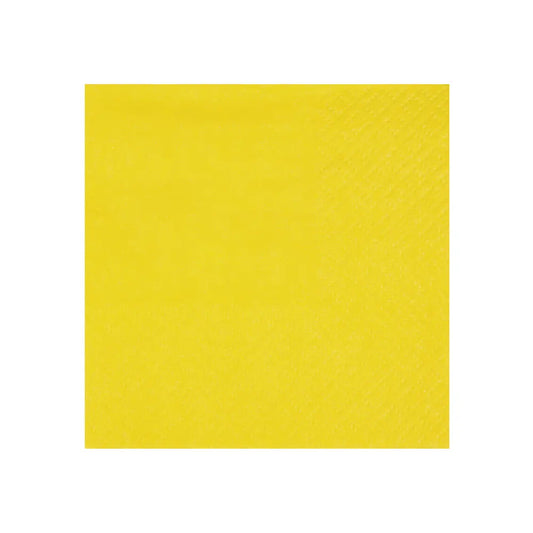 25 Serviettes Cocktail - 20x21cm - Crystal Rainbow Jaune