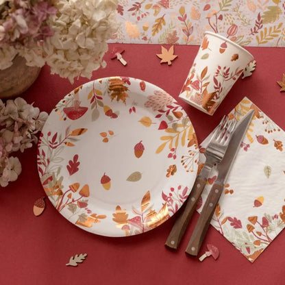 20 Serviettes en Papier - Automne Multicolore