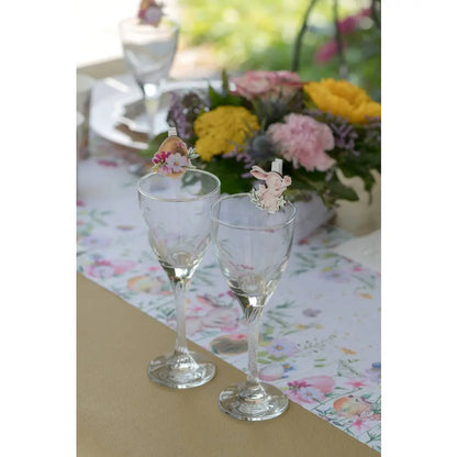 6 Pinces / Épingles Déco Lapin "Pâques" - 4x5cm