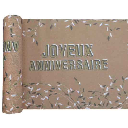 Chemin de table 3m - Joyeux Anniversaire ''Végétal''
