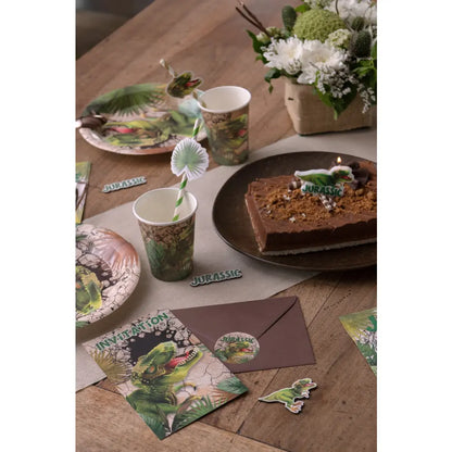 Carte invitation Dinosaure Multicolore